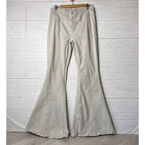 Shyanne Jeans Womens Size 32 Reg Tan Moonstruck High Rise Super Flare Pull On